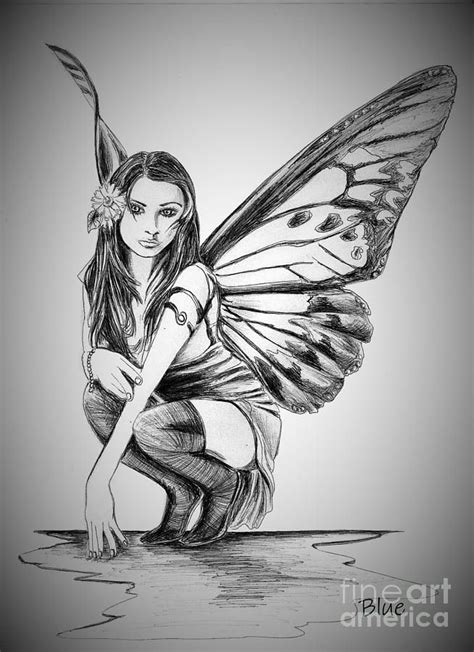 Pin By Jenny Applegate On Picture Frame Art Fairy Drawings Butterfly