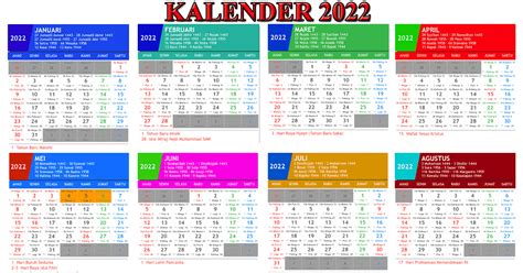 Kalender 2022 Lengkap Dengan Tanggal Merah Berikut Jadwal Kalender