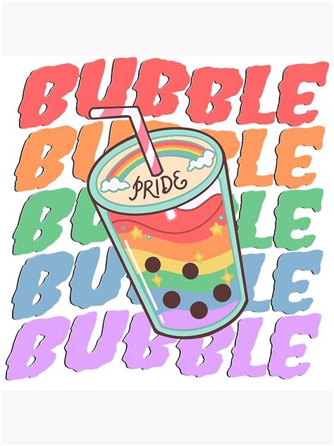 Pride Bubble Tea Poster For Sale By Muchy1 Redbubble