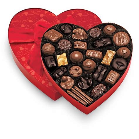 Classic Red Heart Assorted Chocolates Sees Candies Valentines