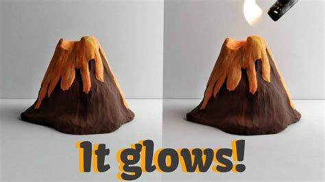 How To Make A Glowing Volcano │ Polymer Clay Tutorial Youtube