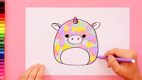 How To Draw A Cute Unicorn Squishmallow Easy