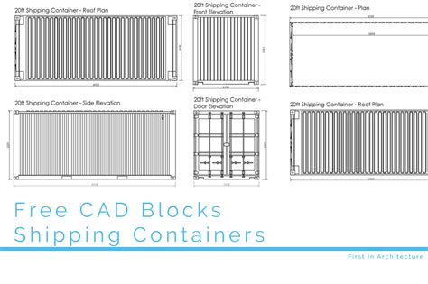 Free Cad Blocks Shipping Containers First In Architecture