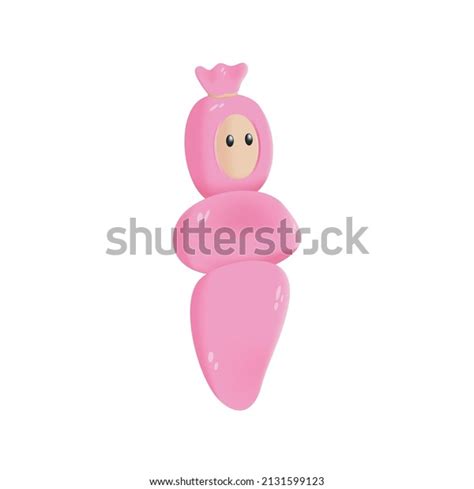 Pocong Indonesia 3d Pink Pocong Ghost Stock Vector Royalty Free