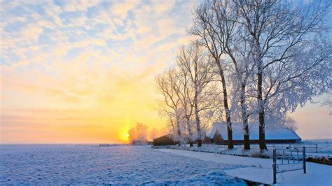 Winter Sunset Hd Wallpaper Background Image 2560x1440 Id766596
