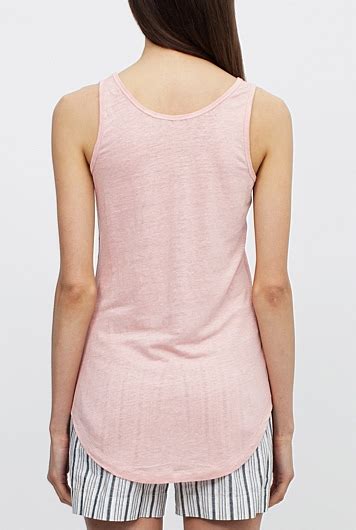 Linen Scoop Slub Tank