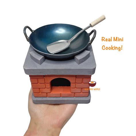 New Miniature Cooking Stove Set Cook Real Mini Food Mini Cooking