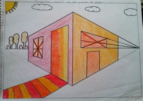 EPV EL VISO : TRABAJOS DE PERSPECTIVA CÓNICA 1º ESO