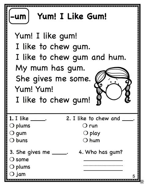 1st Grade Reading Worksheets Reading Reading Comprehension | Kindergarten reading worksheets ...