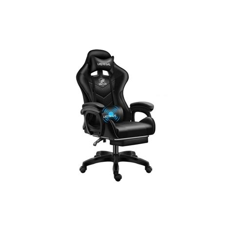 With sponge material cushion, you would feel. LikeRegal Gaming Chair with Footrest and Back Massager