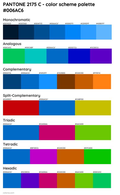 Pantone 2175 C Color Palettes And Color Scheme Combinations
