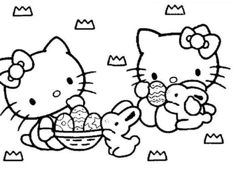 Hello Kitty Easter Coloring Pages To Download And Print For Free Lusine