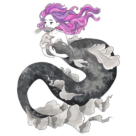 Catfish Mama 🌸 For Mermay Mermay2018 Mermaid Drawings Mermaid Art Art