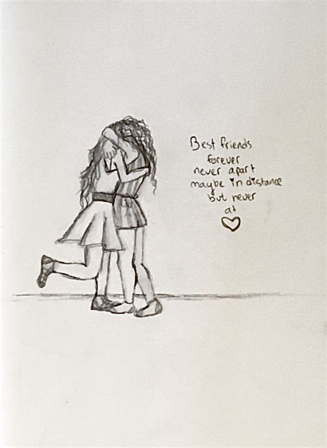 Best Friend Hug Best Friends Forever Hugging Drawing Friends Hugging Boho Art Drawings