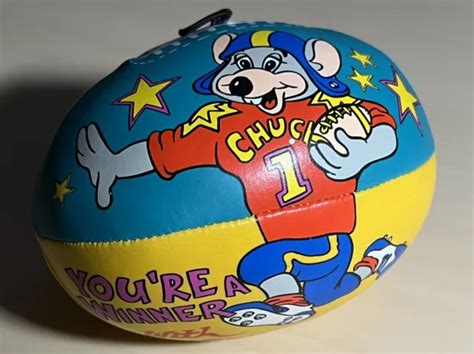 Vintage 1995 Chuck E Cheese Plush Toy Ball Football Winner Showbiz