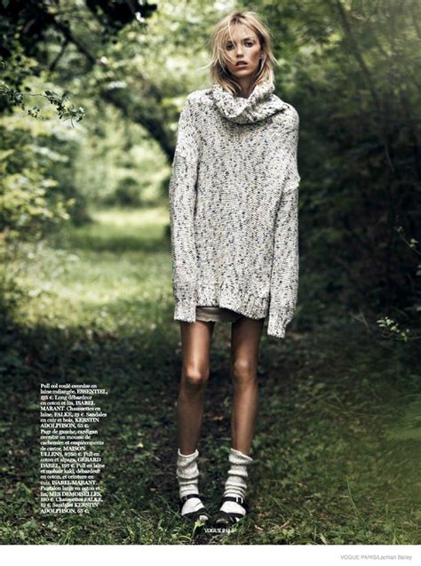 Into The Wild Anja Rubik Models Cosy Knitwear For Vogue Paris October