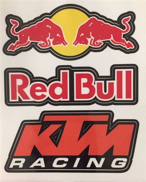 Red Bull Ktm Aufkleber Sticker 3teilig Kaufen Auf Ricardo