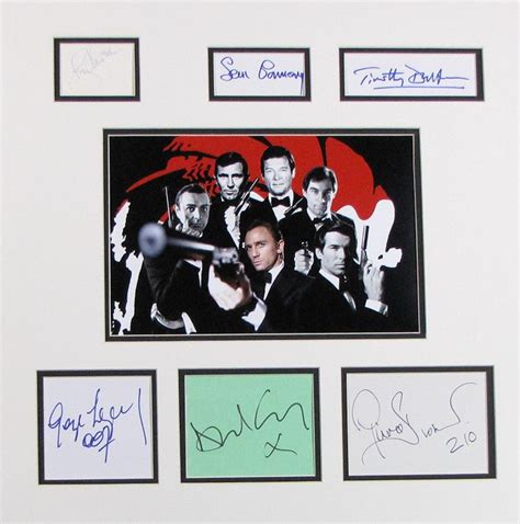 James Bond Autograph Signed Display