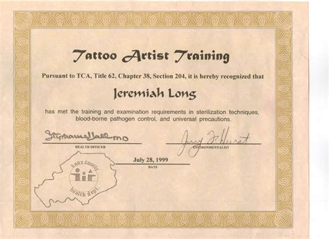 Details About Tattoo Certificate Download Latest In Daotaonec