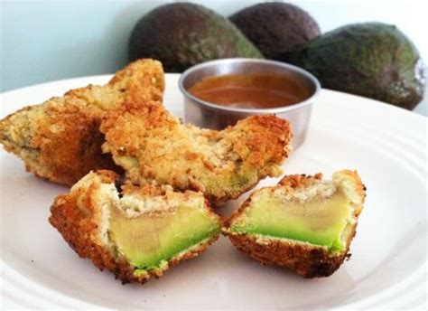 Fried Avocado With A Tangy Honey Mustard Dipping Sauce