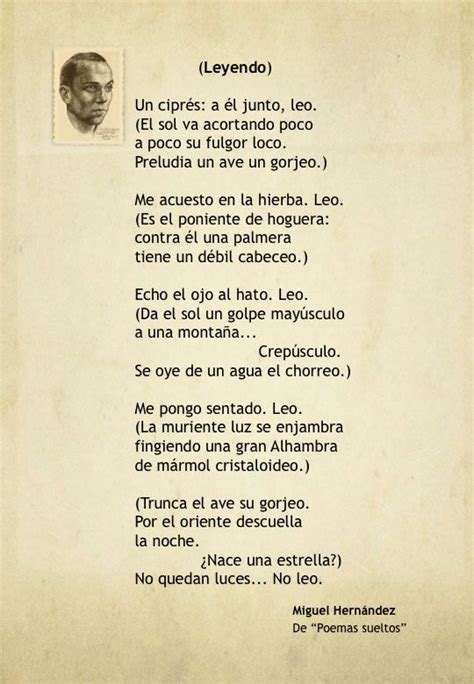 Miguel Hernández Poemas Cortos Poemas Miguel Hernandez Poemas