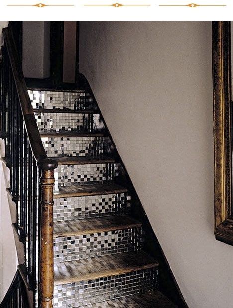 Mosaics Stair Risers House Design Tile Stairs Mirror Stairs