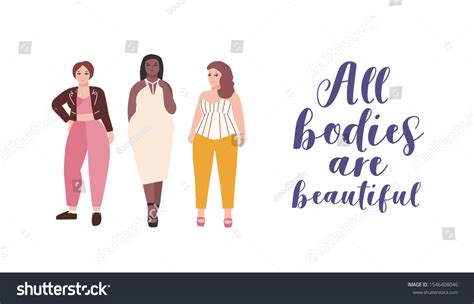 All Bodies Beautiful Flat Illustration Plus Stock Vector Royalty Free