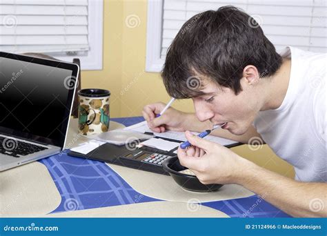 College Student Eating Breakfast Stock Photo Image Of Cute College