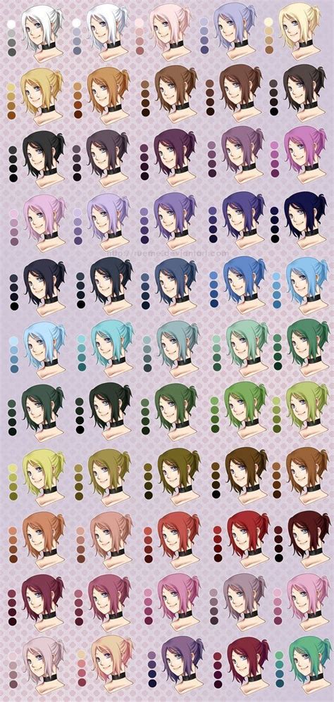 Pin By Lyn On Anime In 2019 Anime Hair Color Drawings