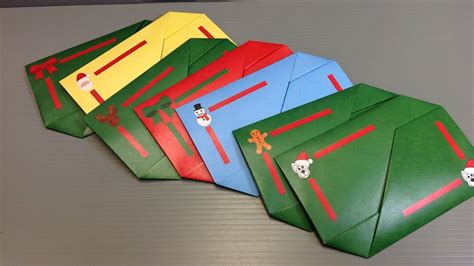 T Card Christmas Envelopes Origami Make Your Own Youtube