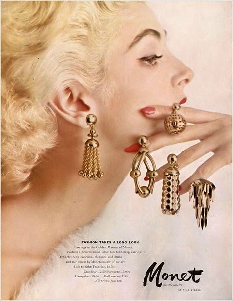 Carmen Dell Orefice Monet Jewelry Ad Harper S Bazaar October 1954