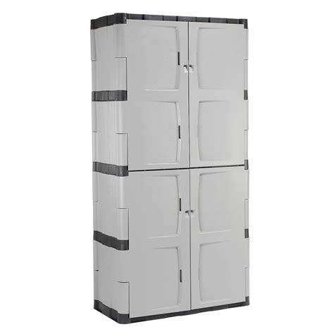 Rubbermaid 7083 Plastic Storage Cabinet Full Double Door 36w X 18d X 72h