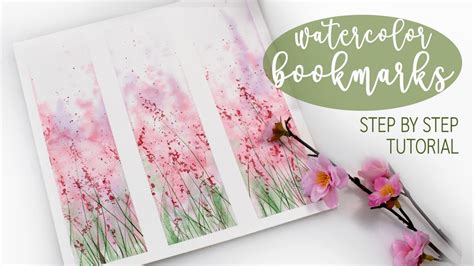 Diy Watercolor Bookmarks Spring Meadow Real Time Easy Tutorial For