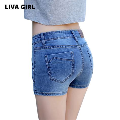 2021 Liva Girl Skinny Denim Shorts Knickers Sexy Jeans Retro Classic Fashion Women Ladies Girls