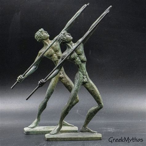 Javelin Thrower Bronze Statue Spear Thrower Athlete Ancient Greece