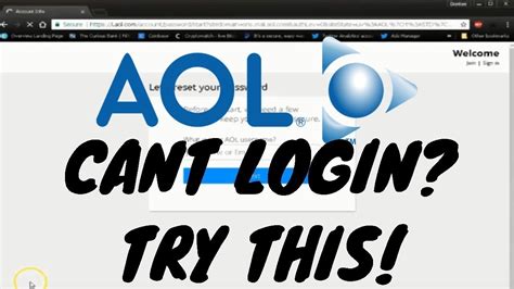 Cant Login To Aol Account Fix Youtube