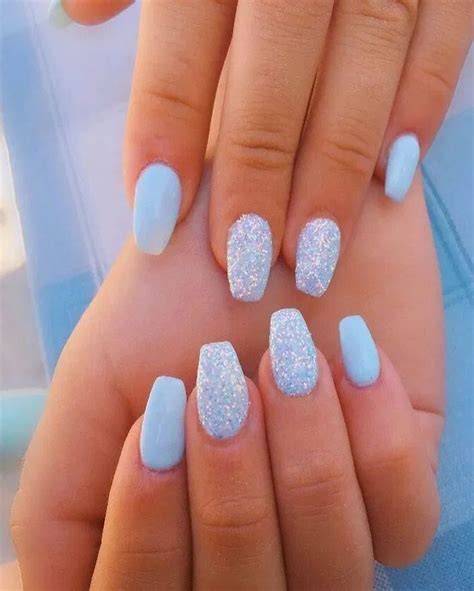 140 Attractive Blue Nail Designs For Acrylic Nails And Almond Nails