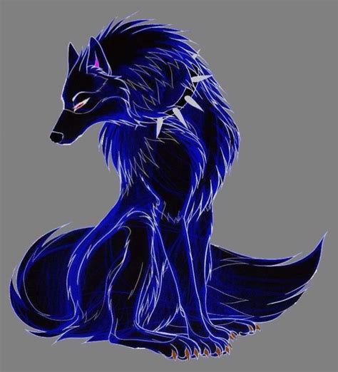 Blue Wolf Demon Wolf Anime Wolf Wolf Drawing
