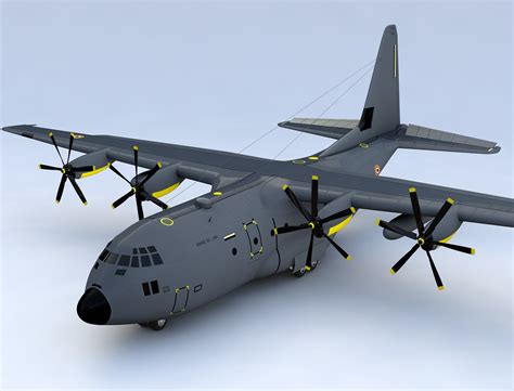 Lockheed C 130 Hercules 3d Model By 3dstudio
