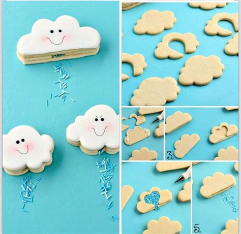 Rainy Cloud Cookies Cookie Decorating Monster Cookies Sugar Cookies