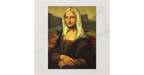Blonde Mona Lisa Postcard Zazzle