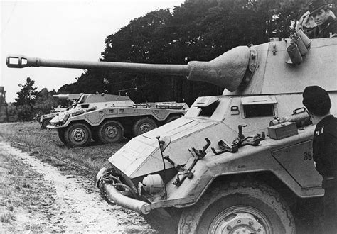 German Sdkfz 2342 Puma And Sdkfz 2343 Armoured Cars During Training In Germany October