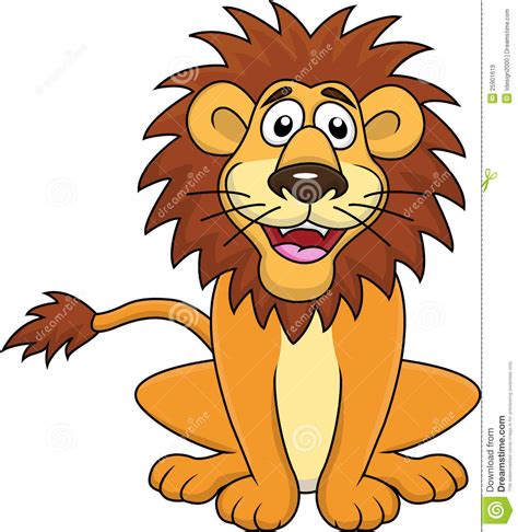 Royalty Free Stock Images Happy Lion Cartoon Image 25901619