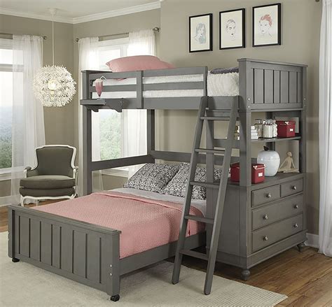 View cart and submit this coupon code : Lake House Stone Youth Loft Bedroom Set with Full Lower ...