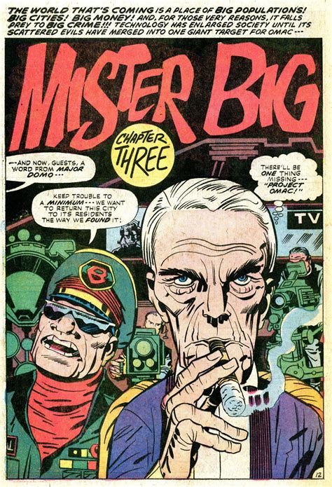 Jack Kirby And Mike Royer Omac Comic Book Artwork Comic Book