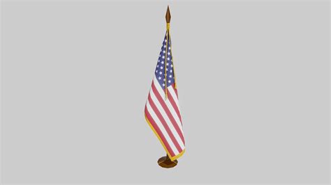 Indoor Us Flag Low Poly Buy Royalty Free 3d Model By I3d I3d99