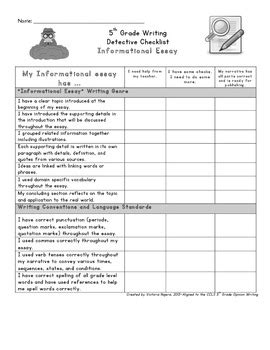 Informal letters introduction letter format with questions and videos letter writing examples. 5th Grade Child Friendly Informational Essay Rubric by Victoria Najera