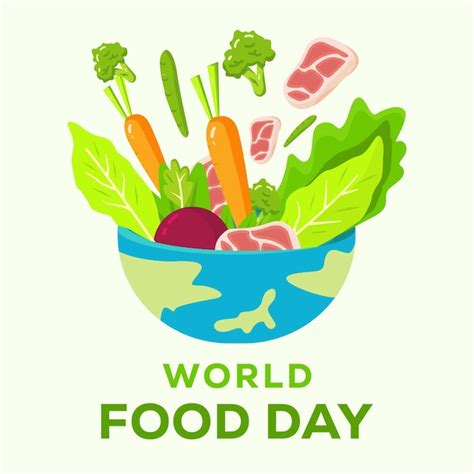 Premium Vector Flat Design World Food Day Illustrations