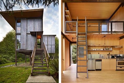 Olson Kundig Architects Prefab Sol Duc Cabin Rests Lightly On Four