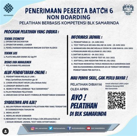 Performance summary energetic professional with solid experience in operating heavy equipment and machinery equipped with buckets or dozer blade to excavate, push, and load materials. Pendaftaran Pelatihan Kerja Gratis Berbasis Kompetensi Tahap 6 (Non Boarding) BLK Samarinda ...